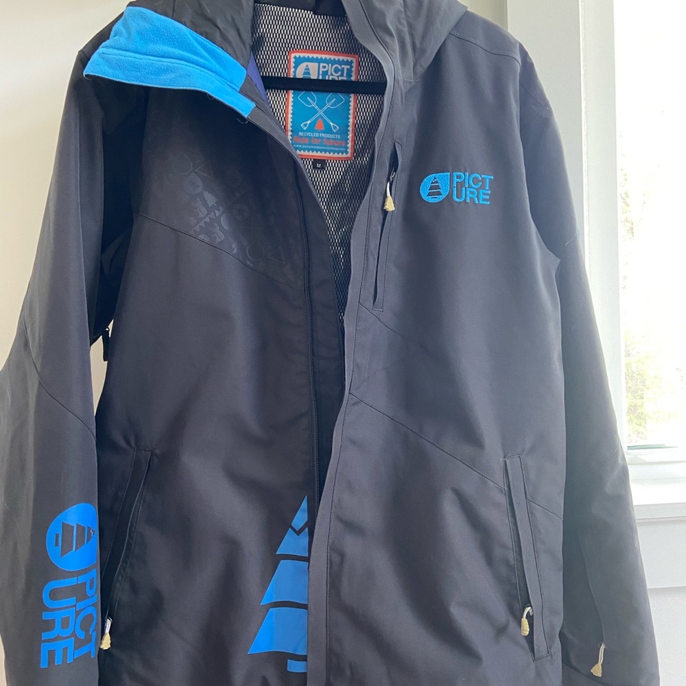 MENS • PICTURE SKI JACKET • MEDIUM • BLACK